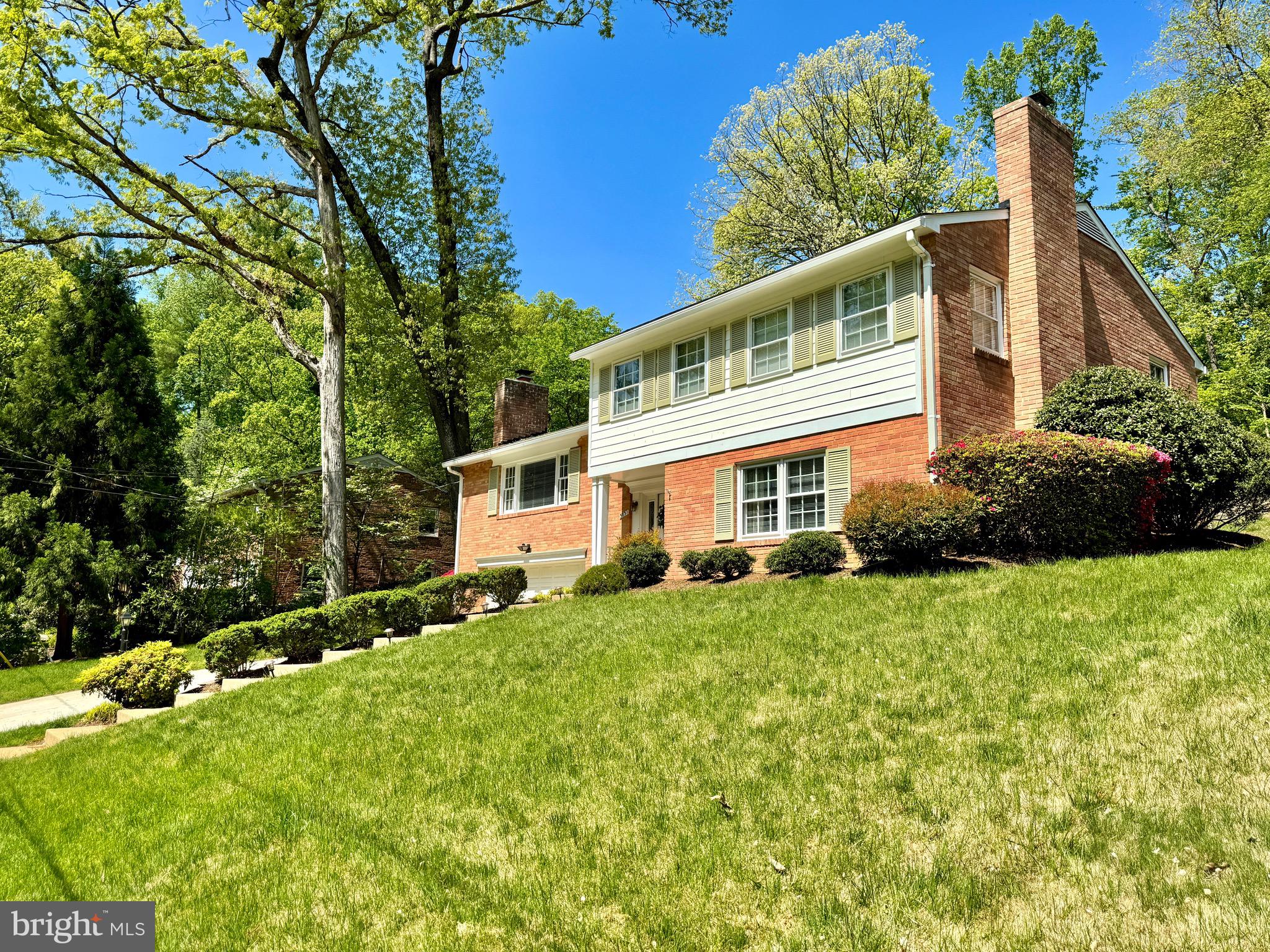 a house view with a garden space