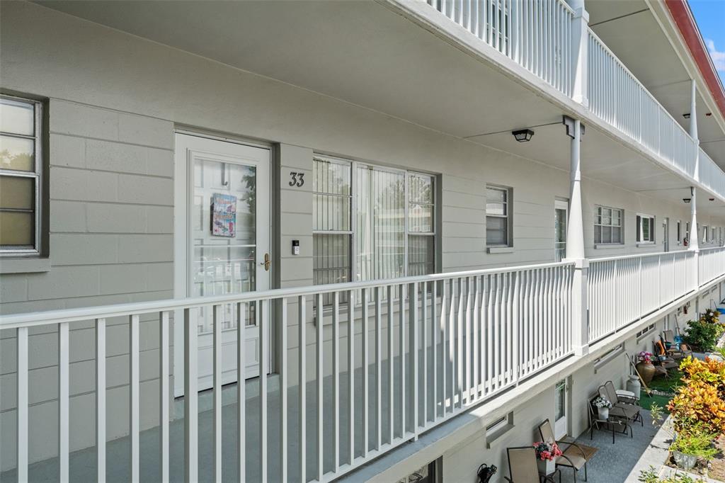 a view of a balcony