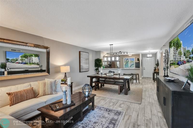 a living room with furniture and a couch