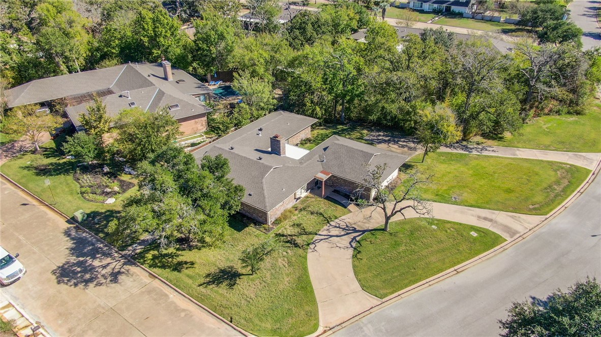 Birds eye view of property