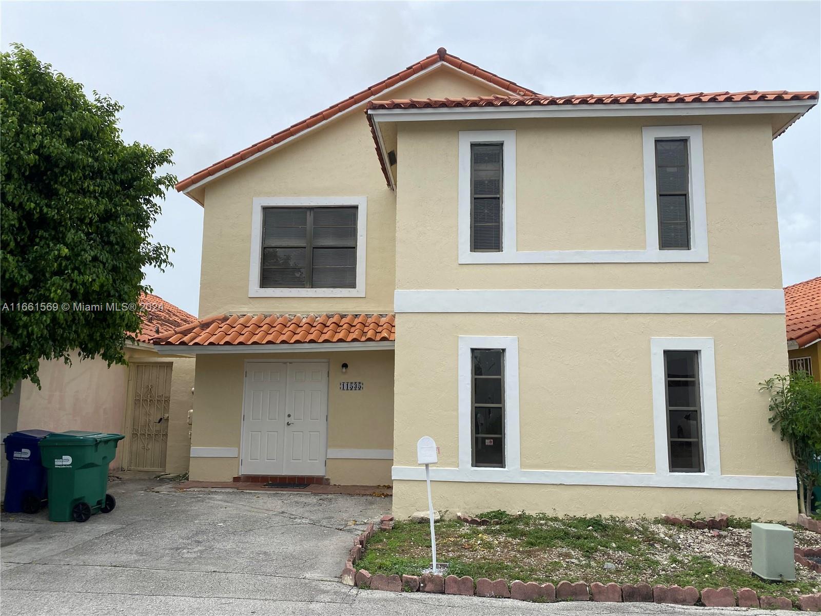 a front view of a house