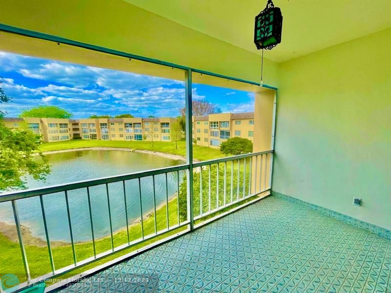 a view of an ocean from a balcony