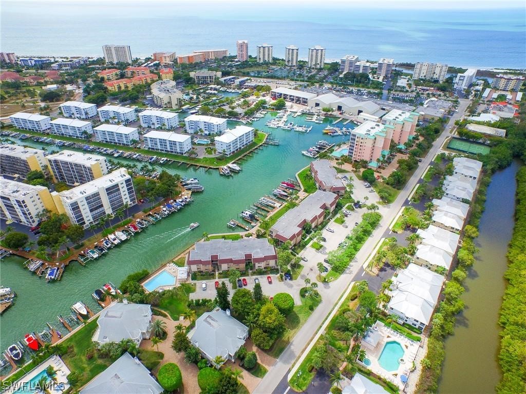 an aerial view of a city