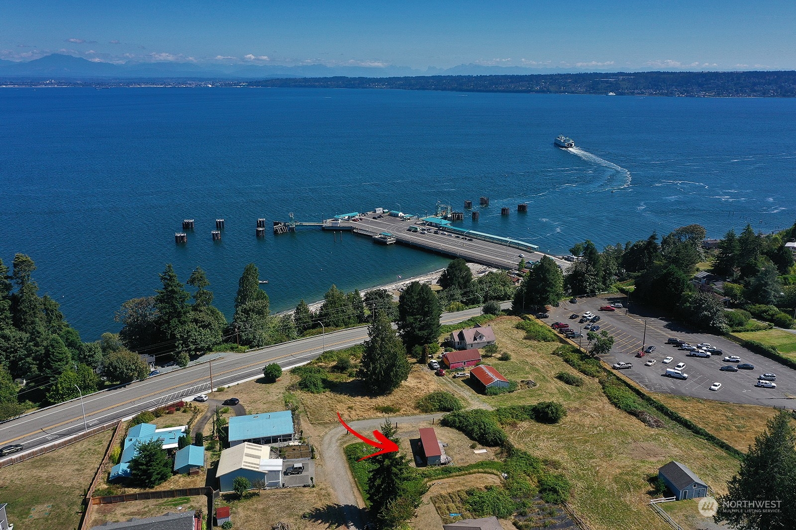 an aerial view of multiple house