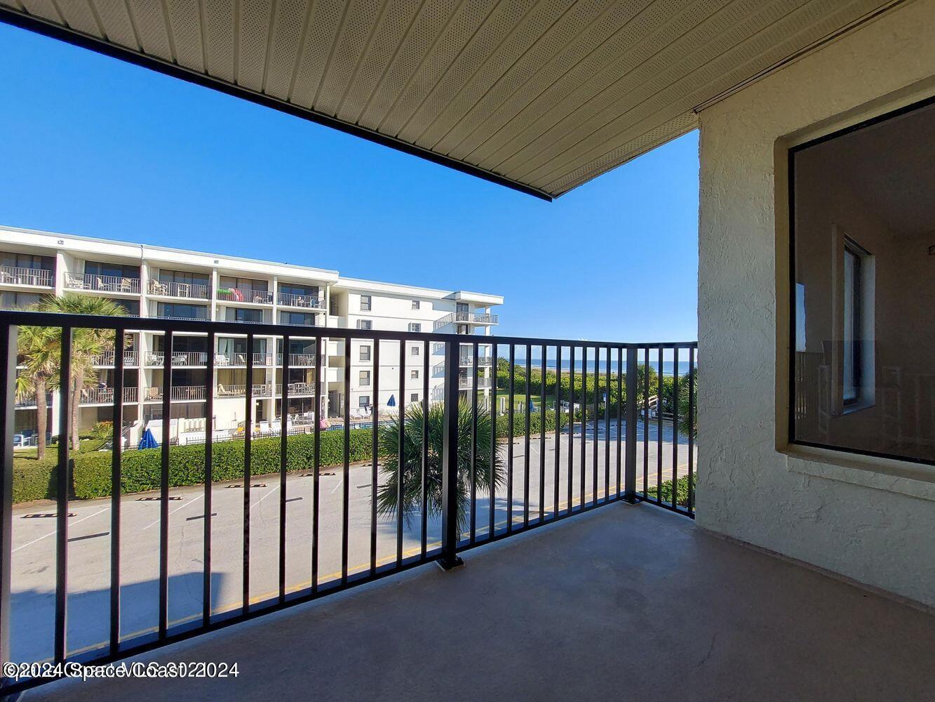 a view of a balcony