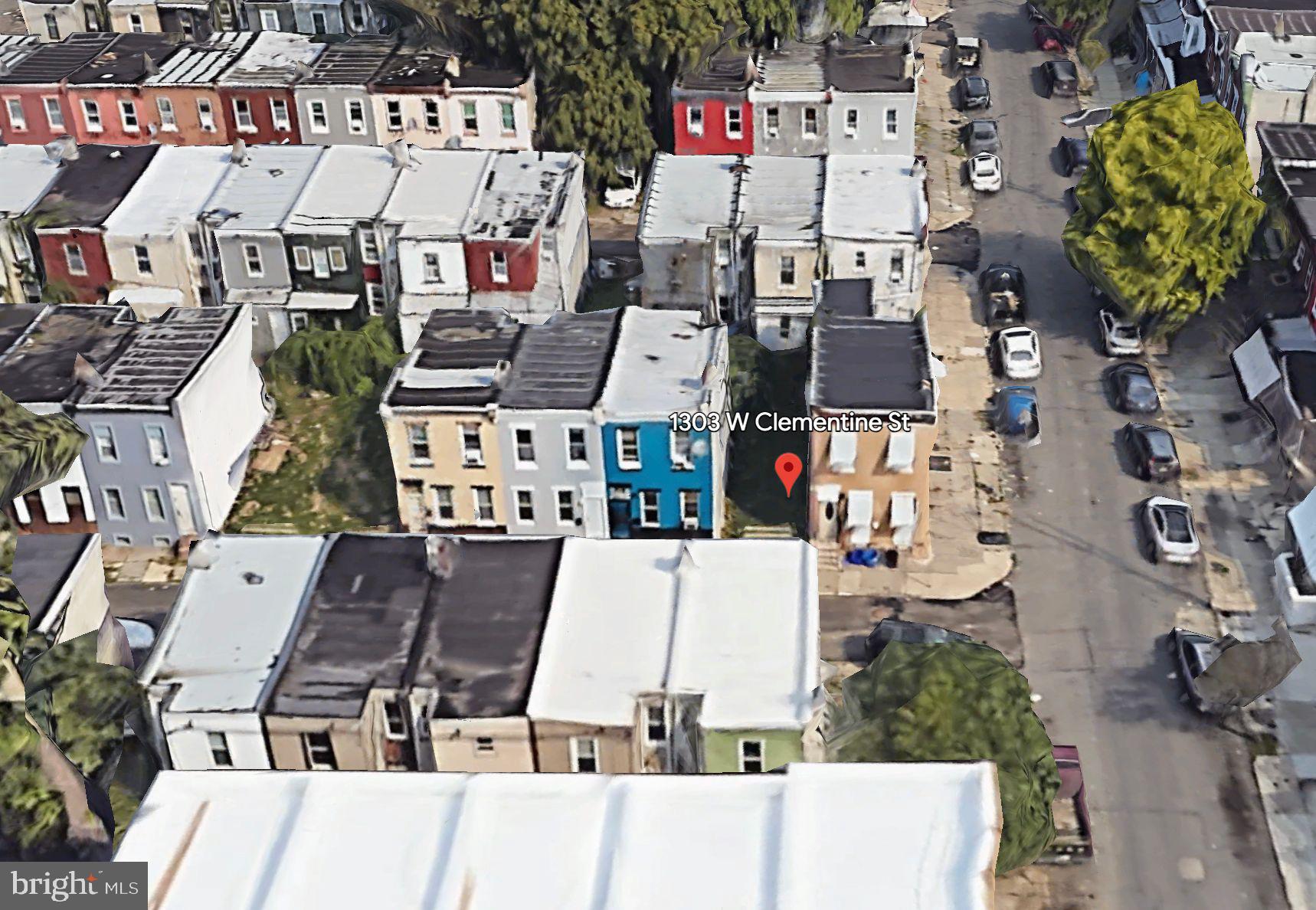 an aerial view of multiple houses