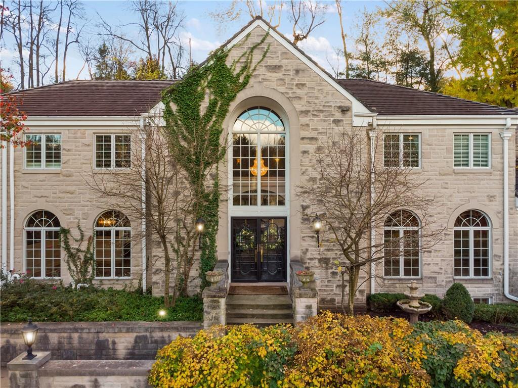 a front view of a house