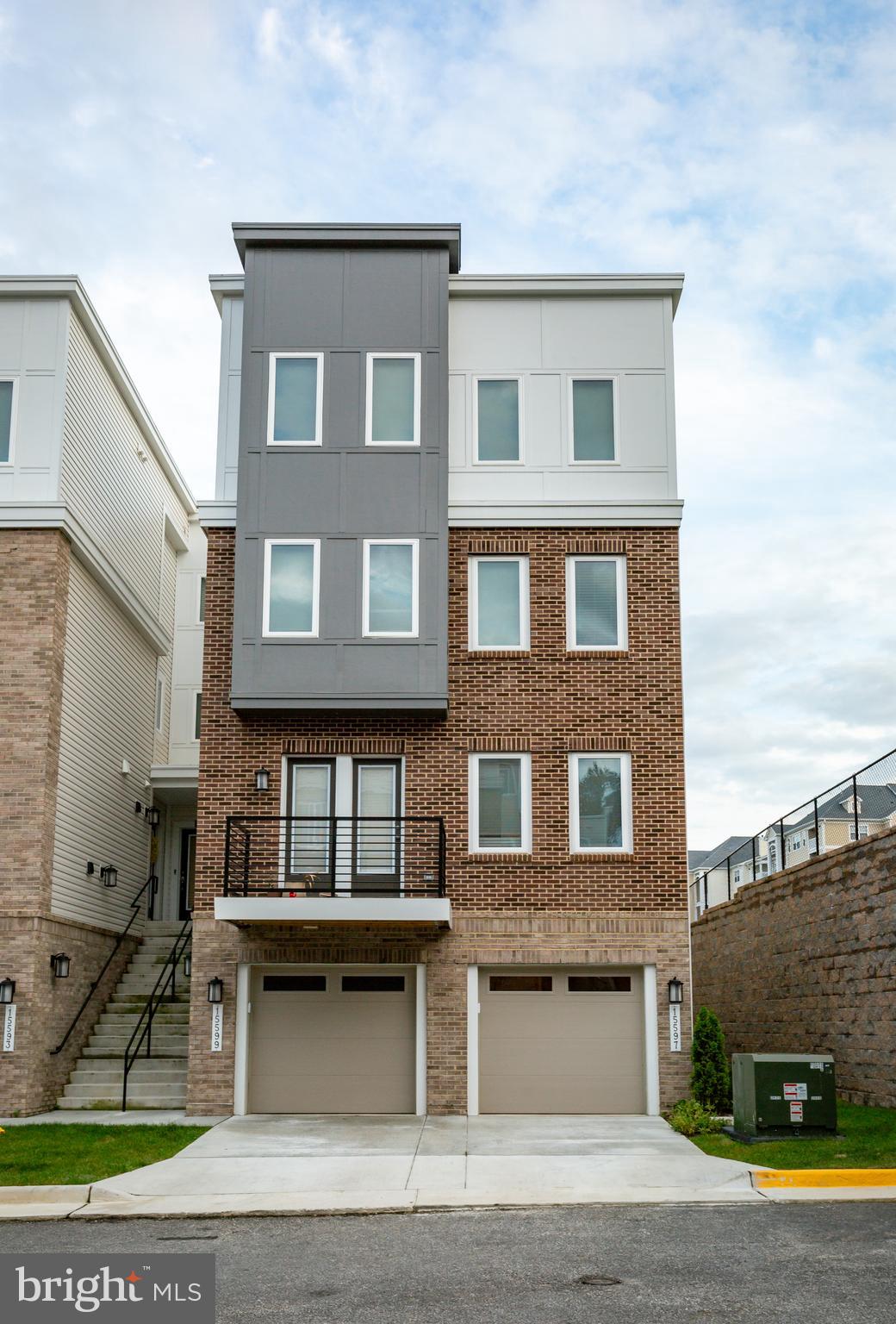 a front view of a house with balcony