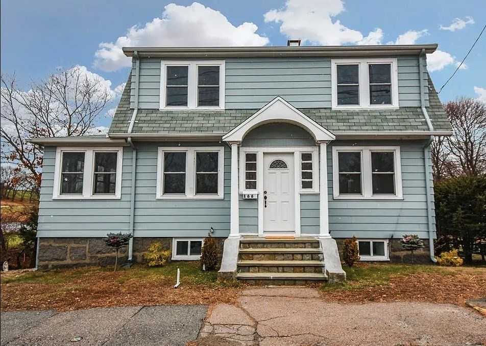 a front view of a house