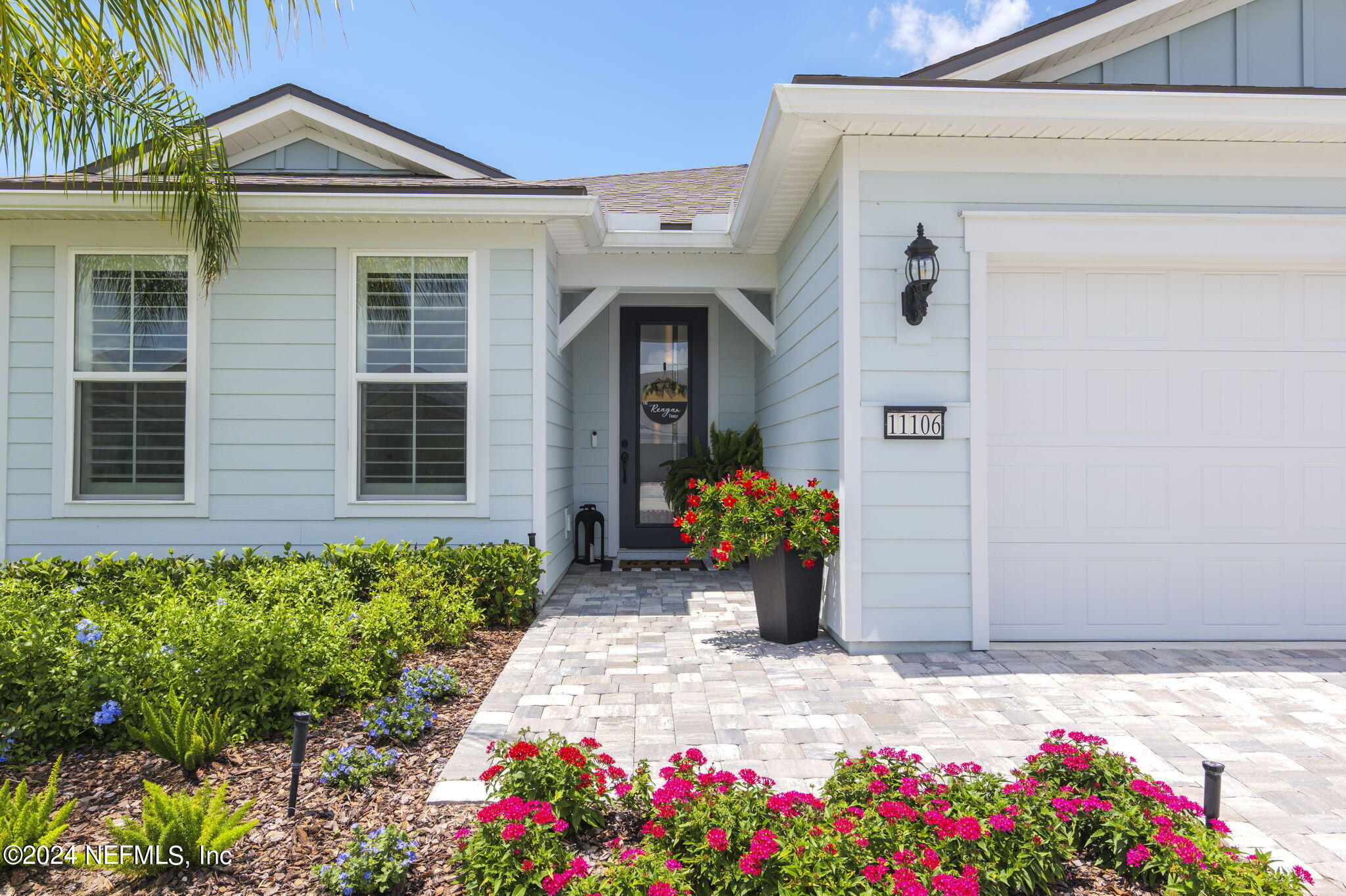 a front view of a house