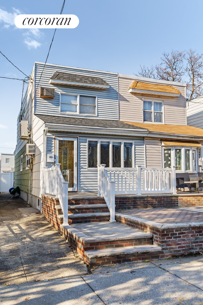 a front view of a house