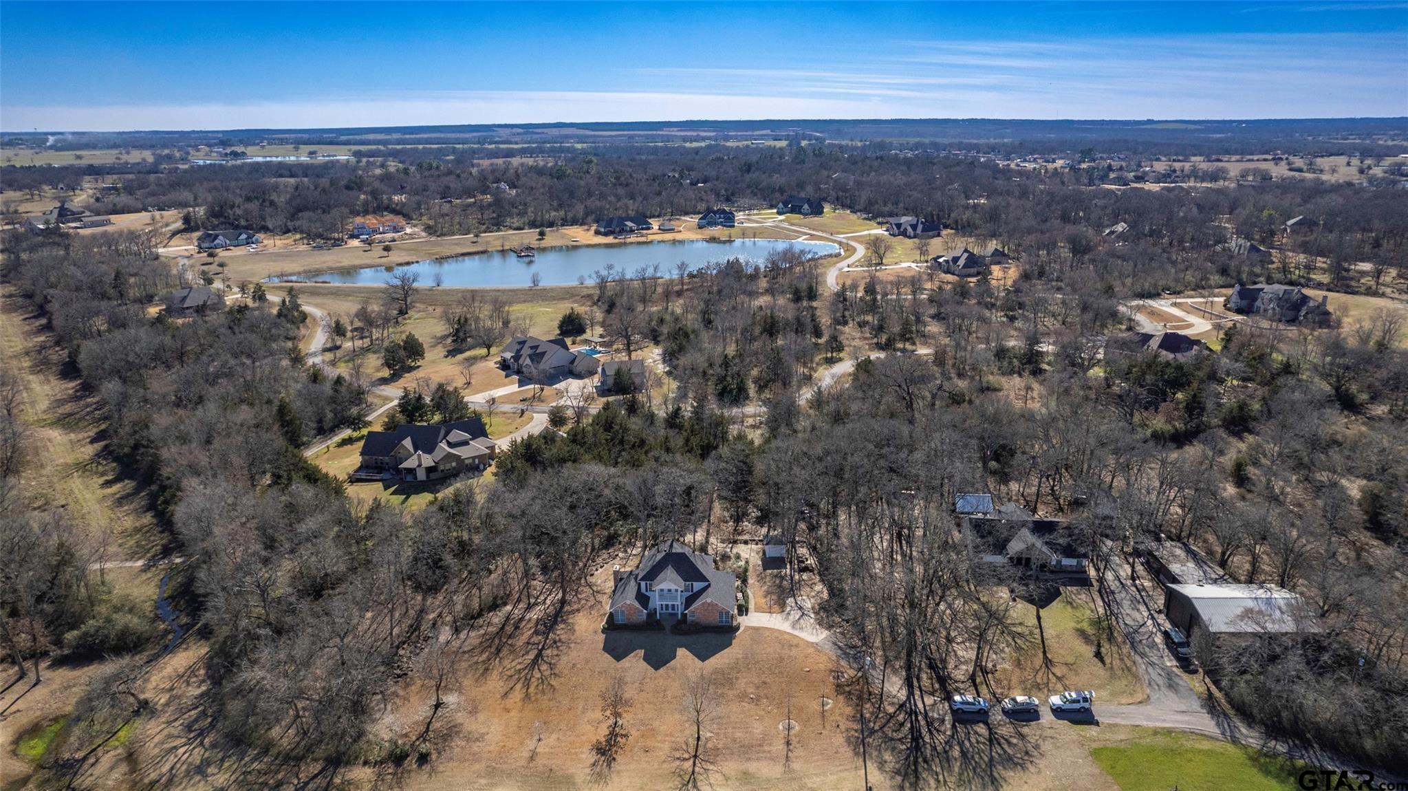 an aerial view of multiple house