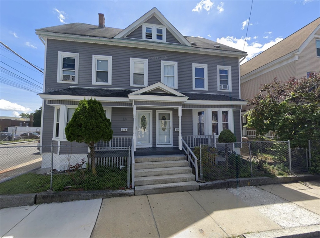 a front view of a house