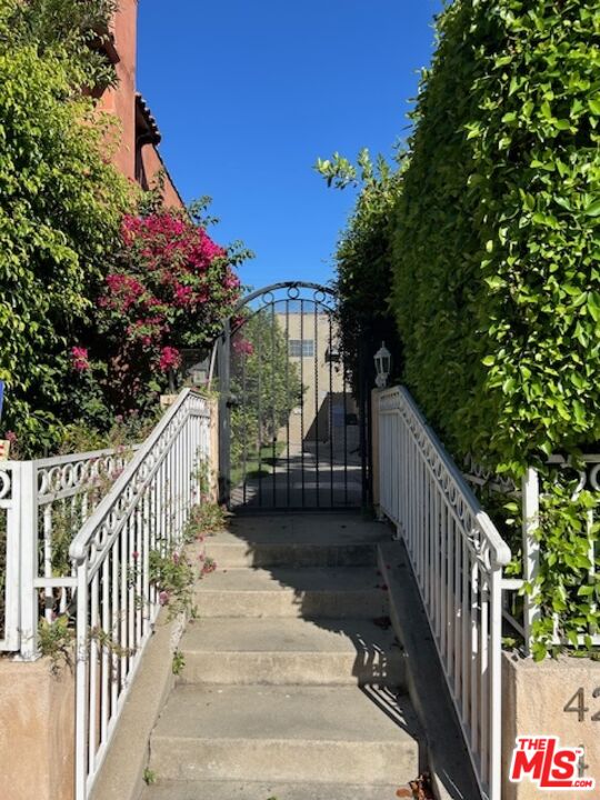 a view of a balcony