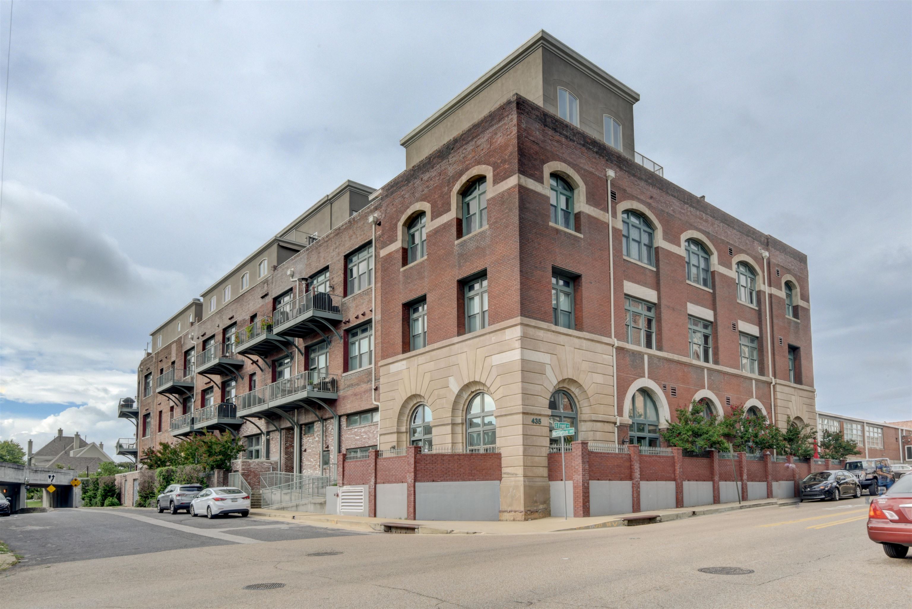 a front view of a building