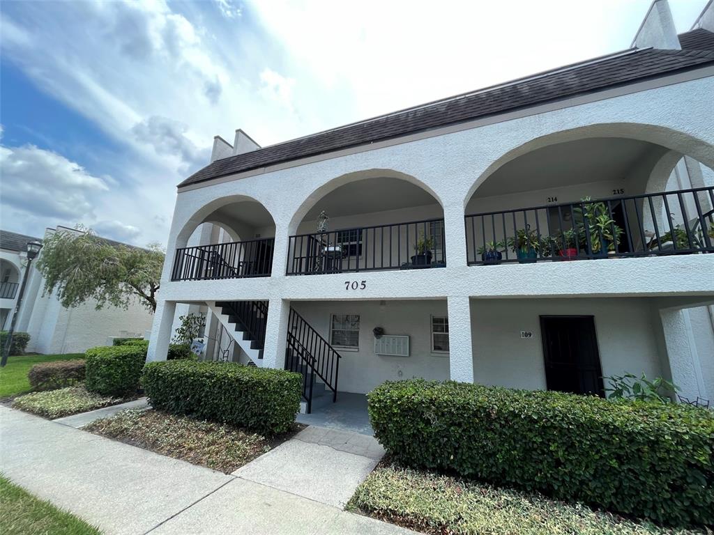 a front view of a house