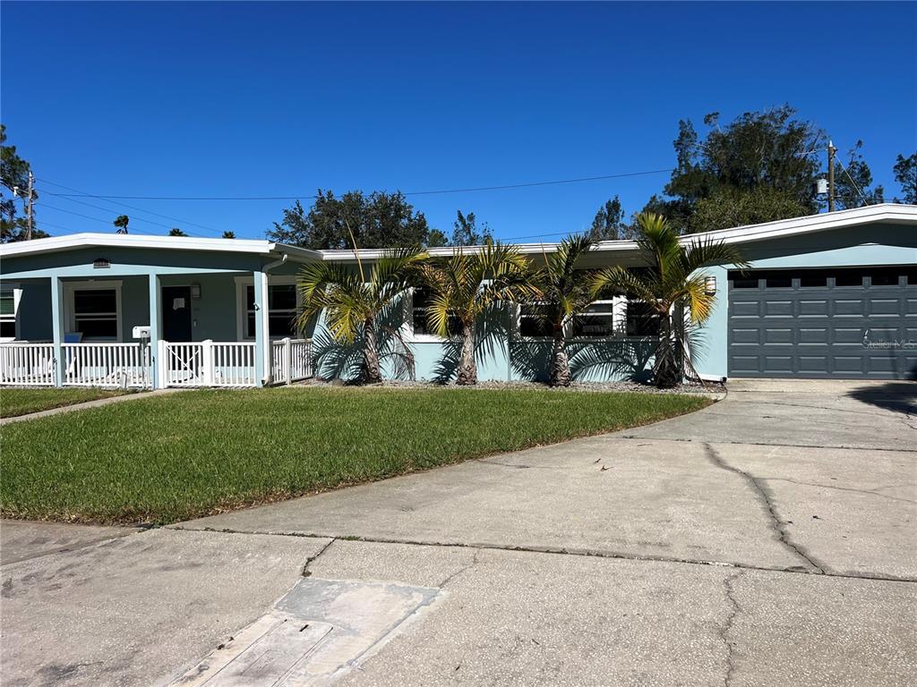 a view of a house with a patio