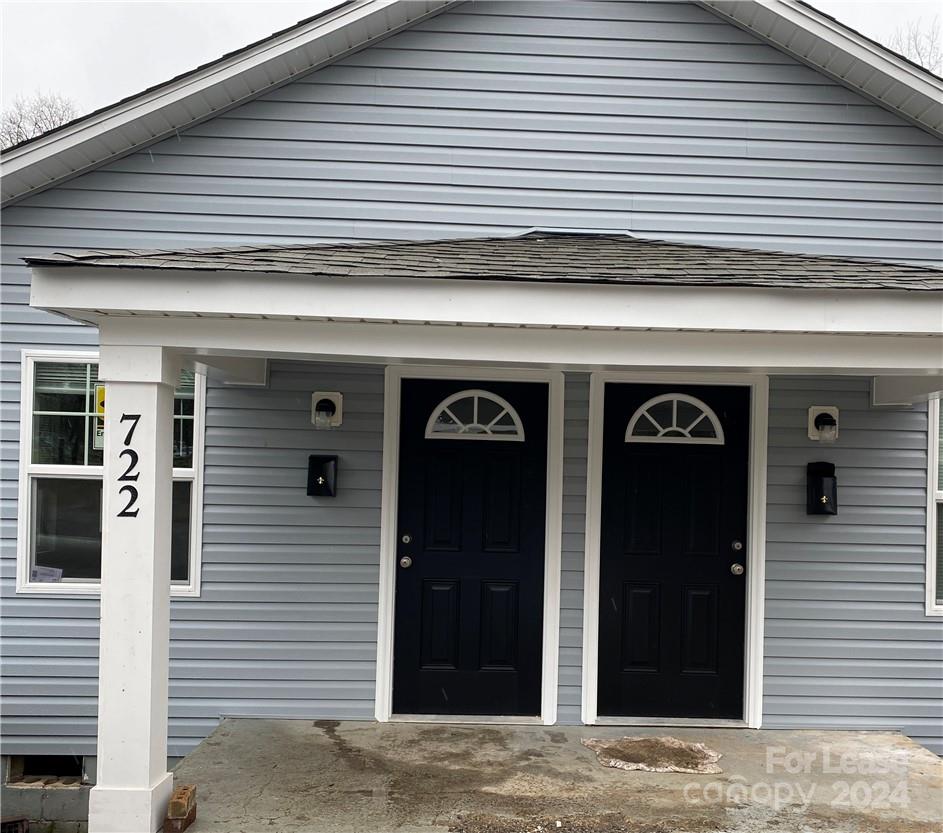 a view of a entryway front of a house