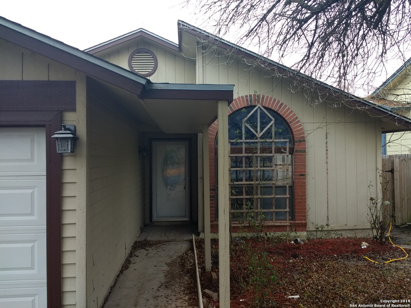 a front view of a house