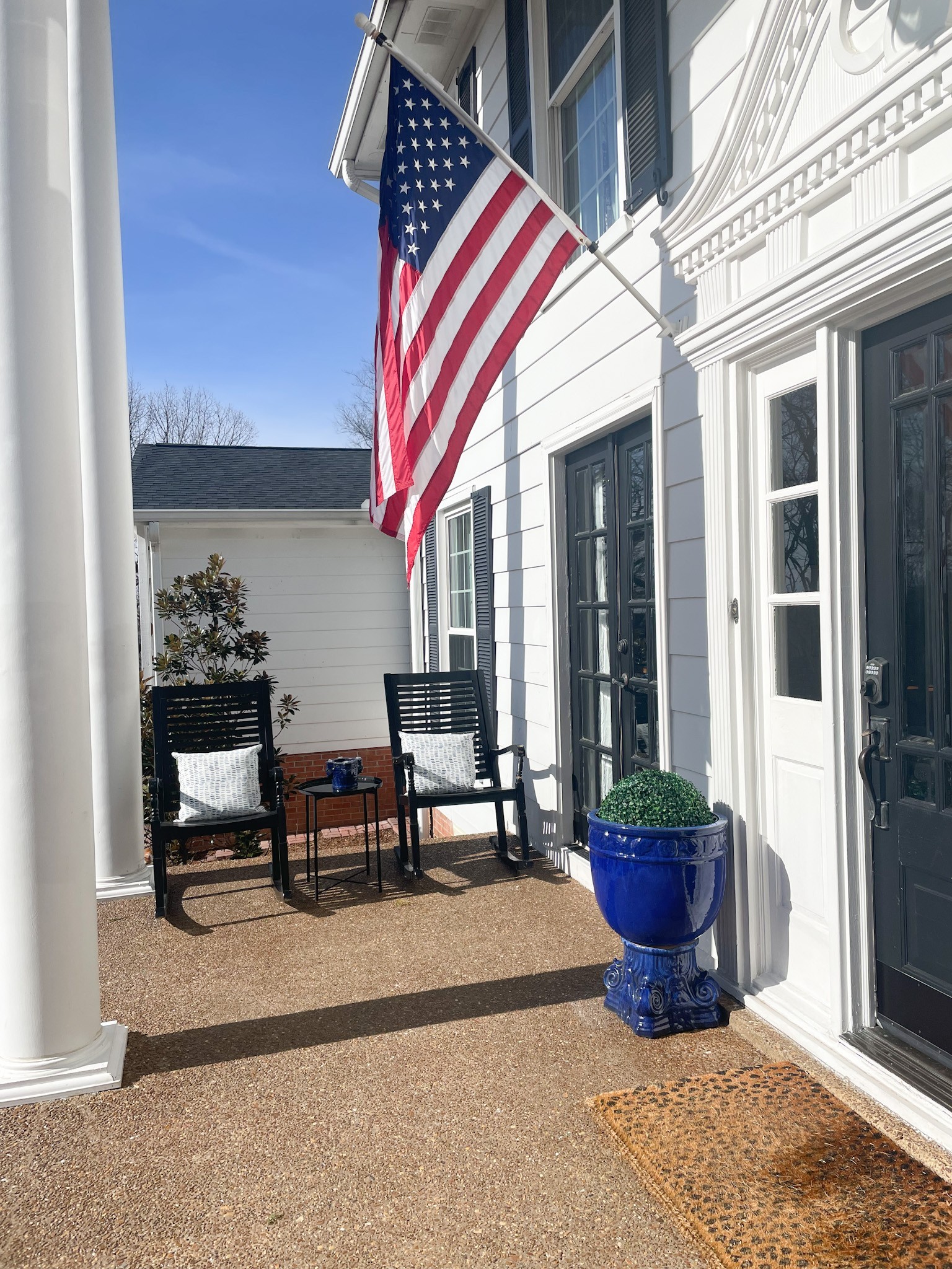 a view of a house with patio