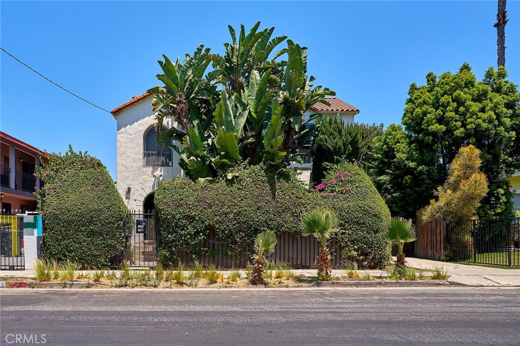 a view of a yard and front of house