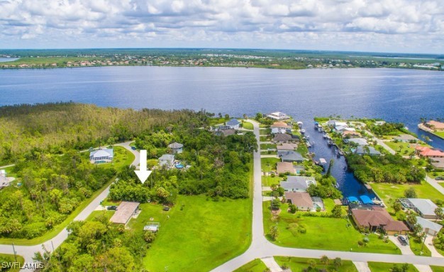 a view of a lake with a lake in the background