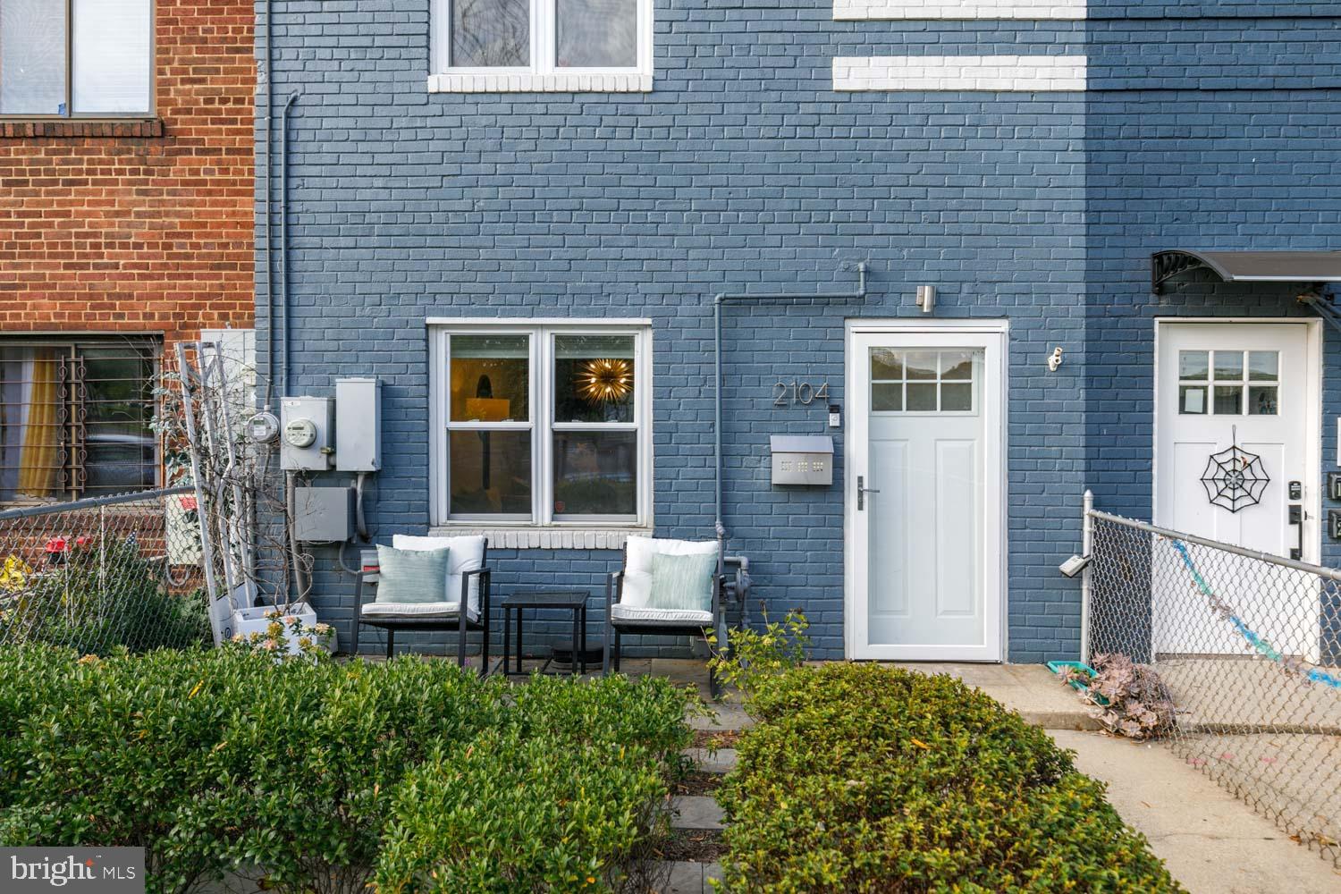 a house view with a seating space