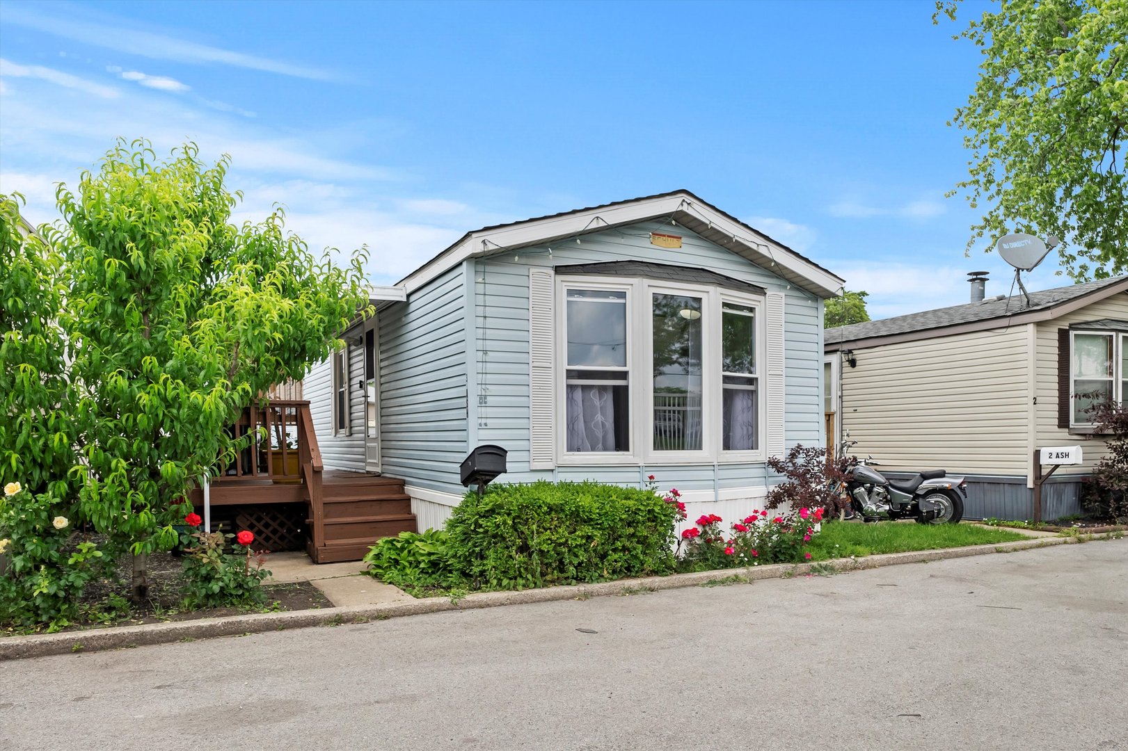 front view of a house and a yard