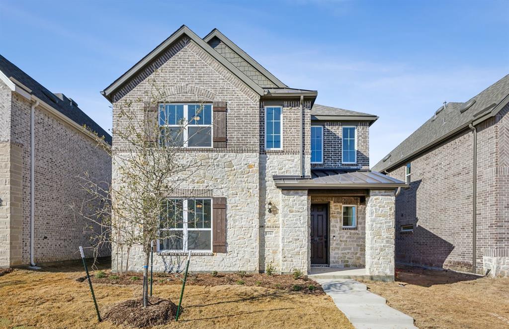 a front view of a house with entertaining space