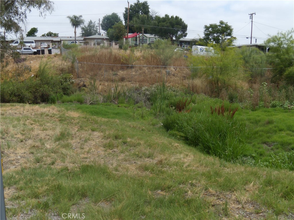 a view of a lake from a yard