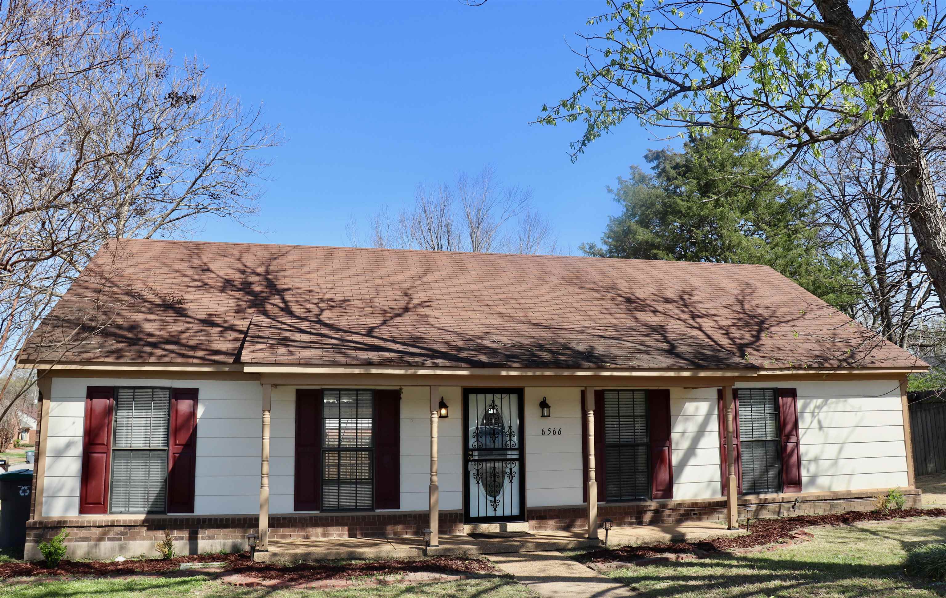 a front view of house