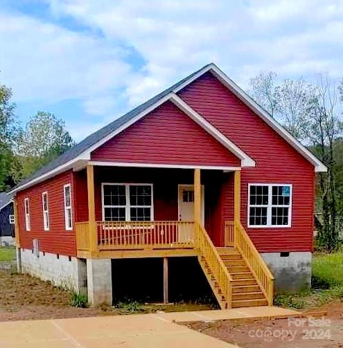 a view of a house with a balcony