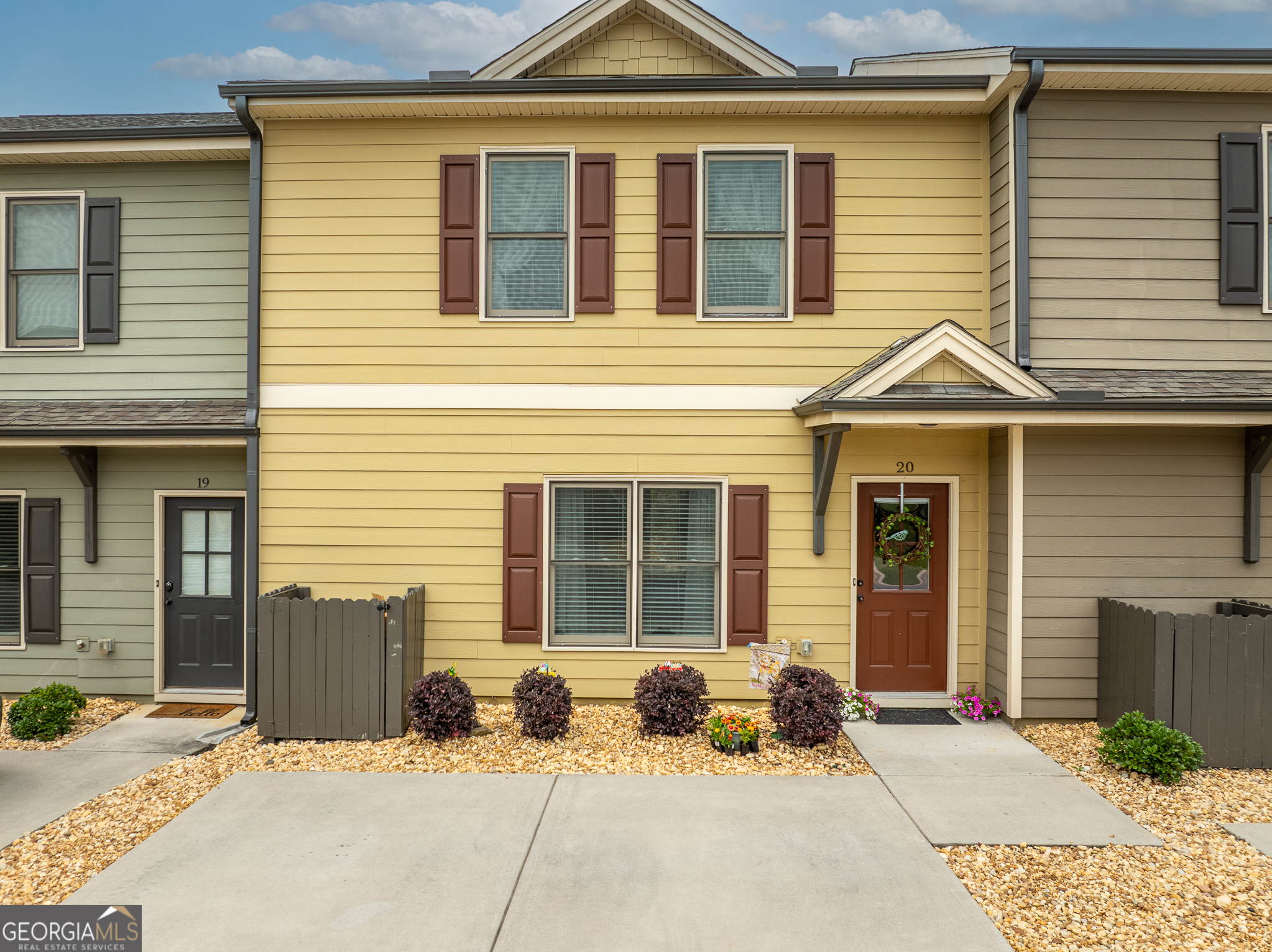 a front view of a house