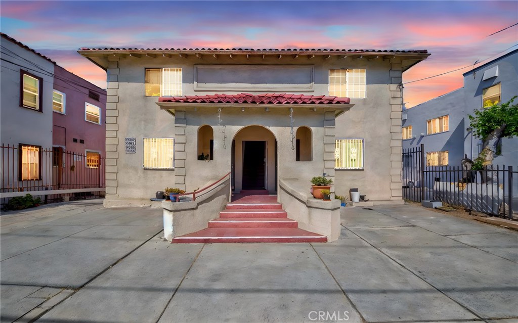 a front view of a house with dishwasher