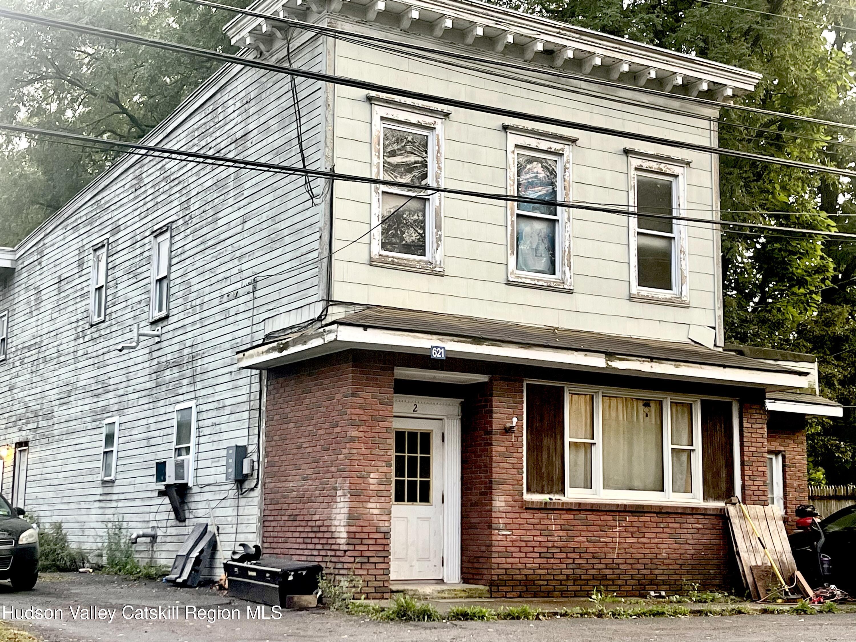 a front view of a house