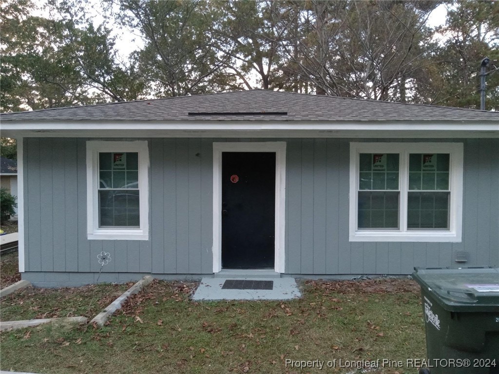 a front view of a house