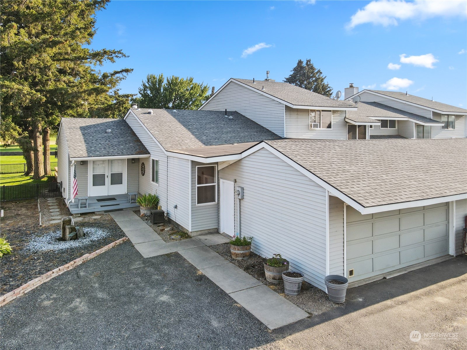 a aerial view of a house