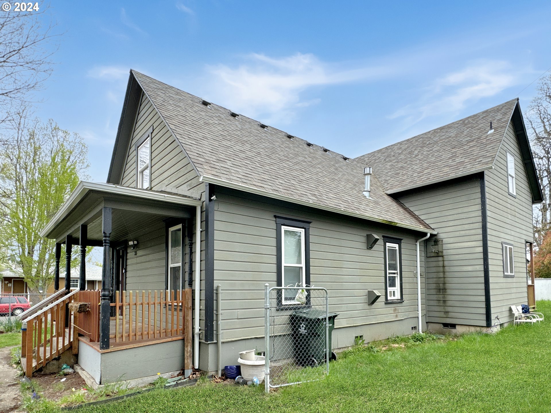 a front view of a house