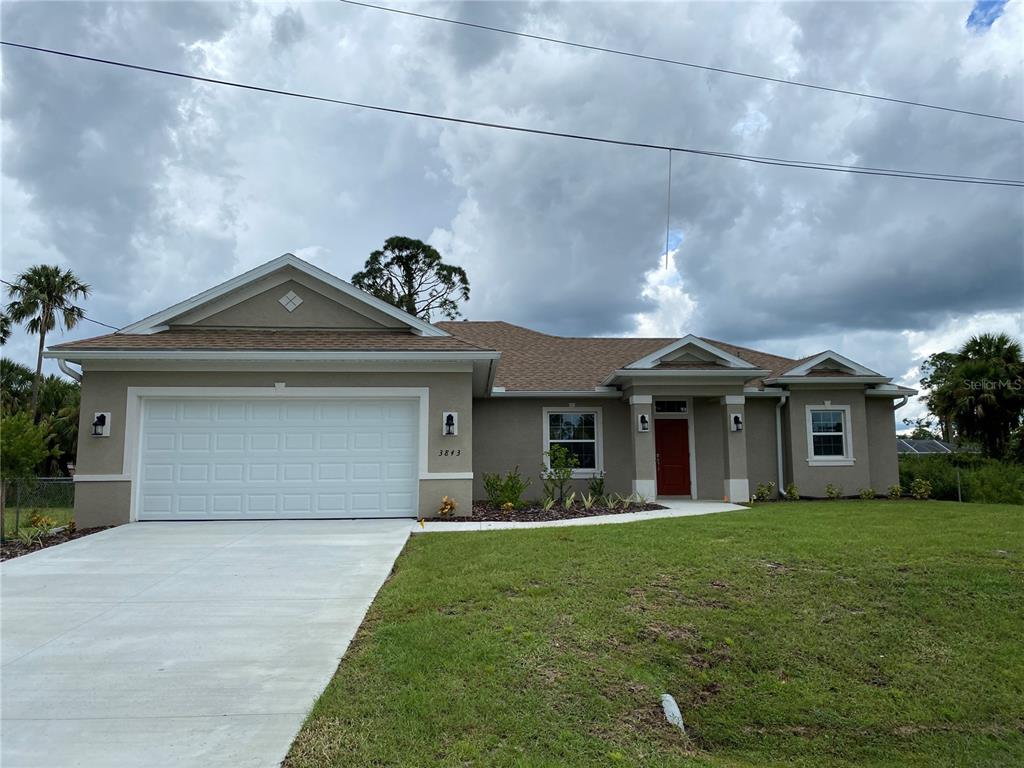 a front view of house with yard