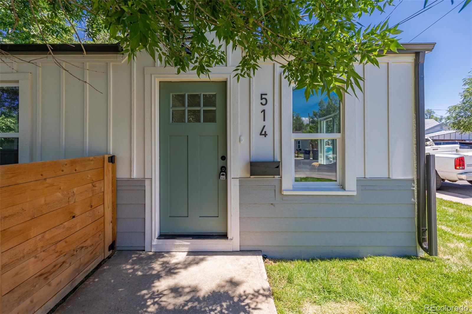 a view of front door of house