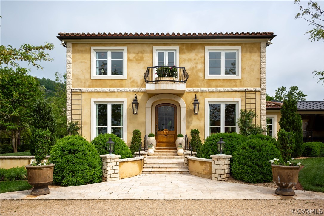 a front view of a house with porch