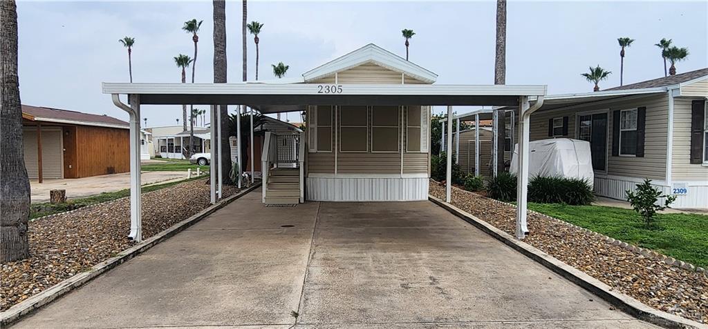 a view of a house patio