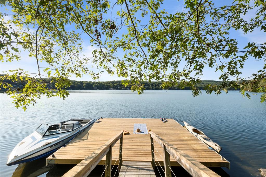 a view of a lake from a roof deck