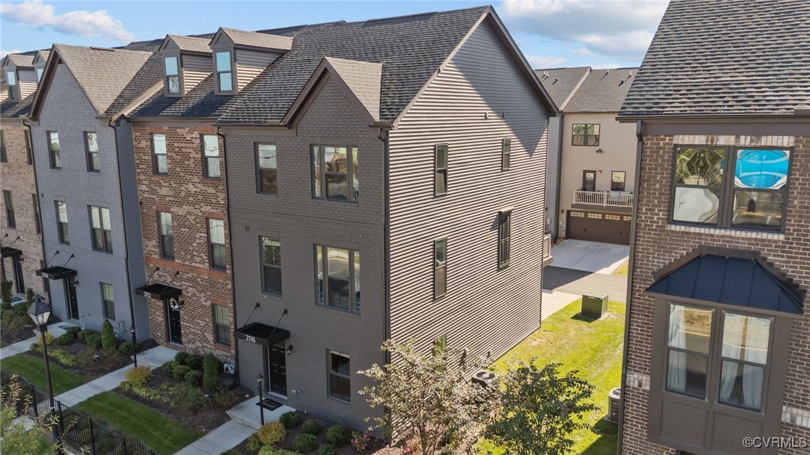 a front view of a multi story residential apartment building