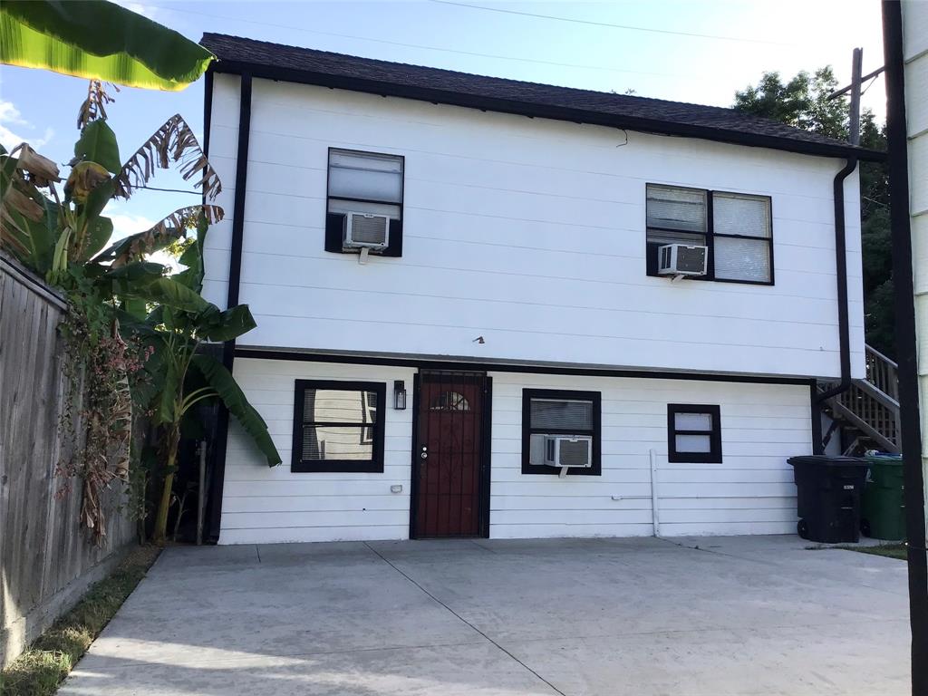 a front view of a house with windows