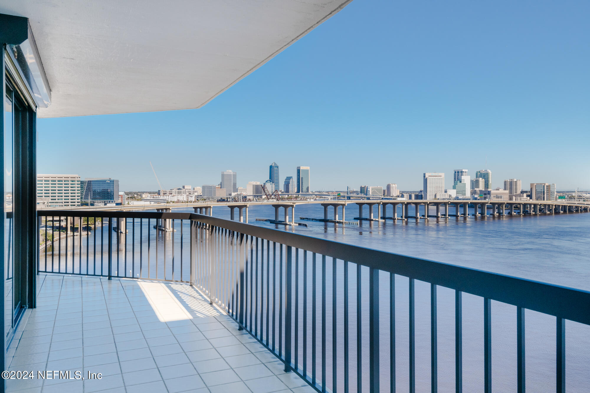 Skyline views off Primary Suite Balcony