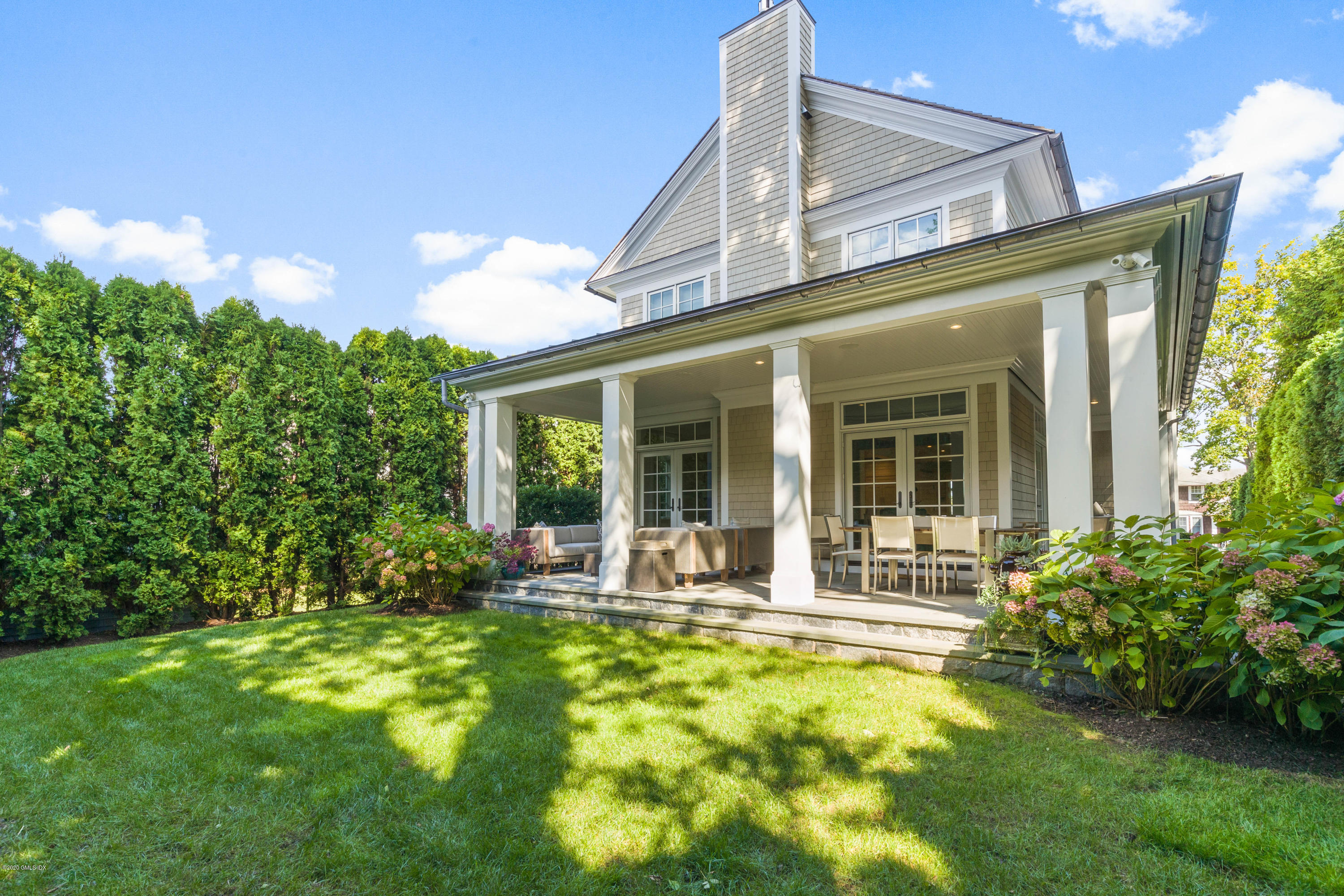 a view of a house with a patio