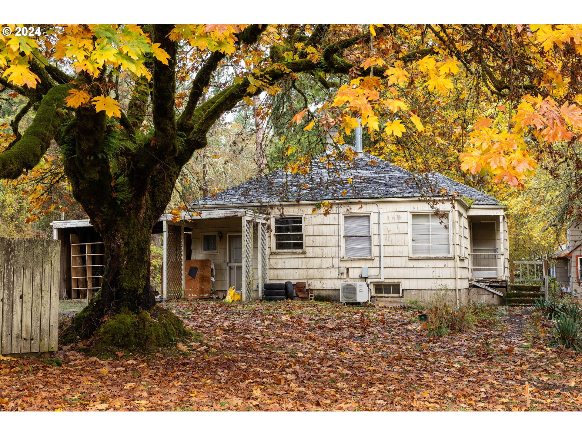 a backyard of a house