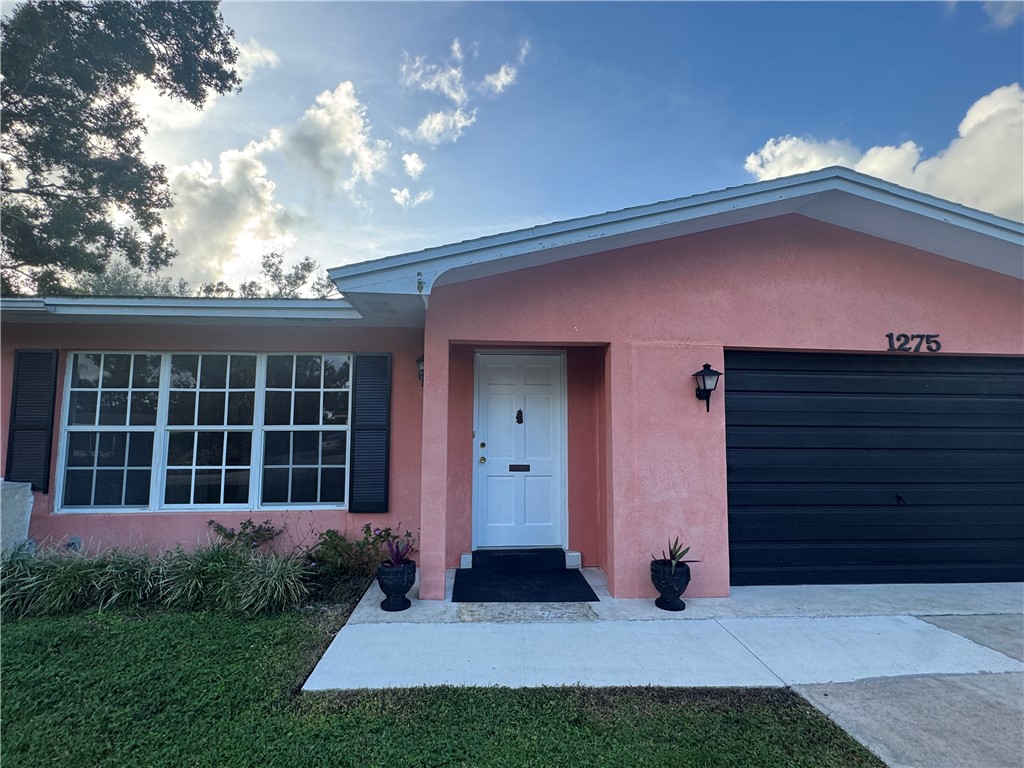 a front view of a house