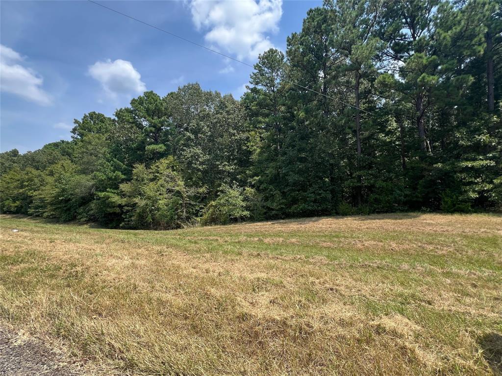 a view of a field with an outdoor space